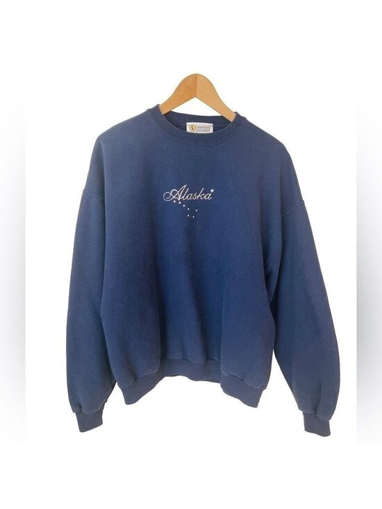 Christine Alexander Tops - Christine Alexander Women’s Alaska Blue Pullover Sweatshirt Size X-Large